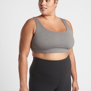 Athleta Exhale Sports Bra Gray 3X nwot